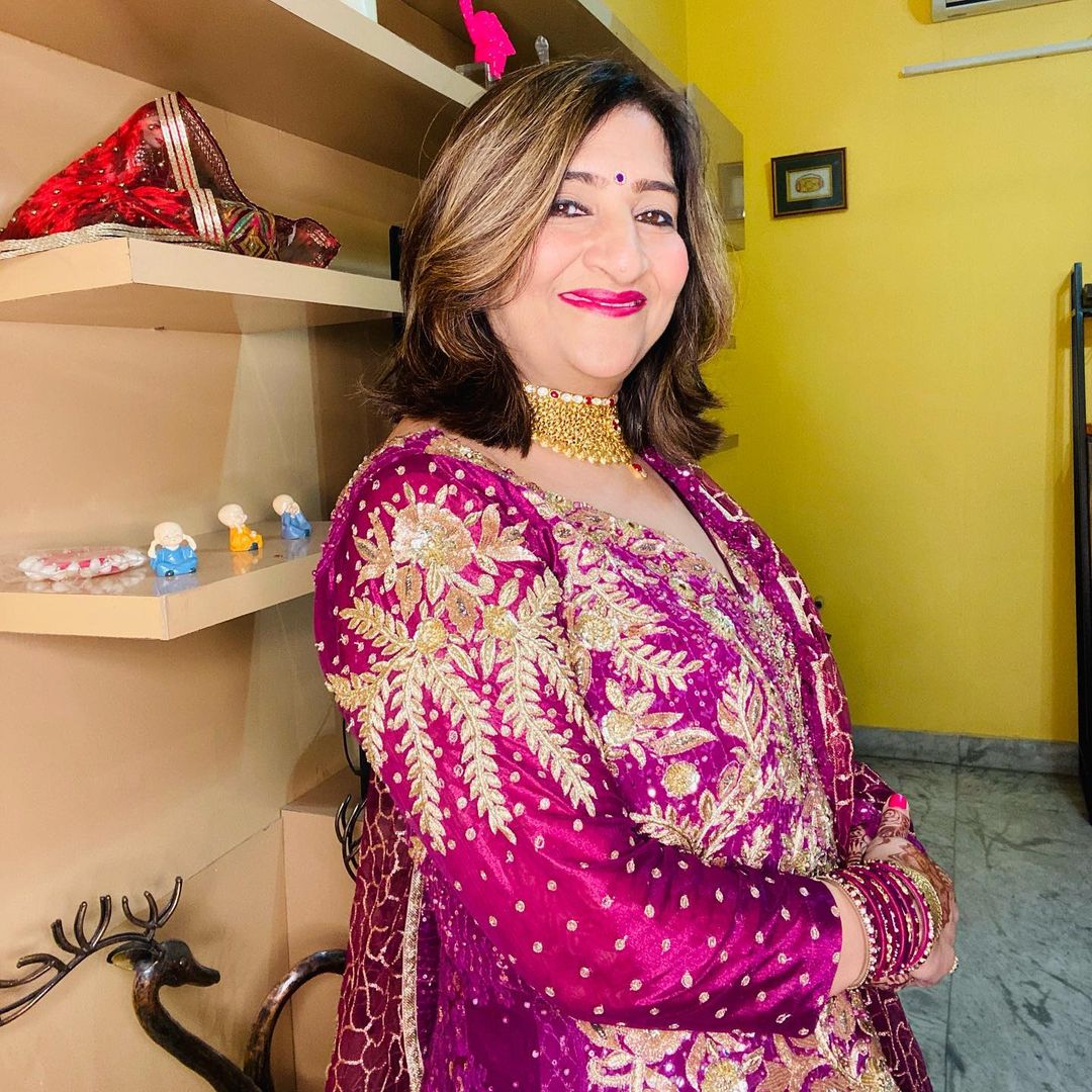 Wine Chikankari Anarkali