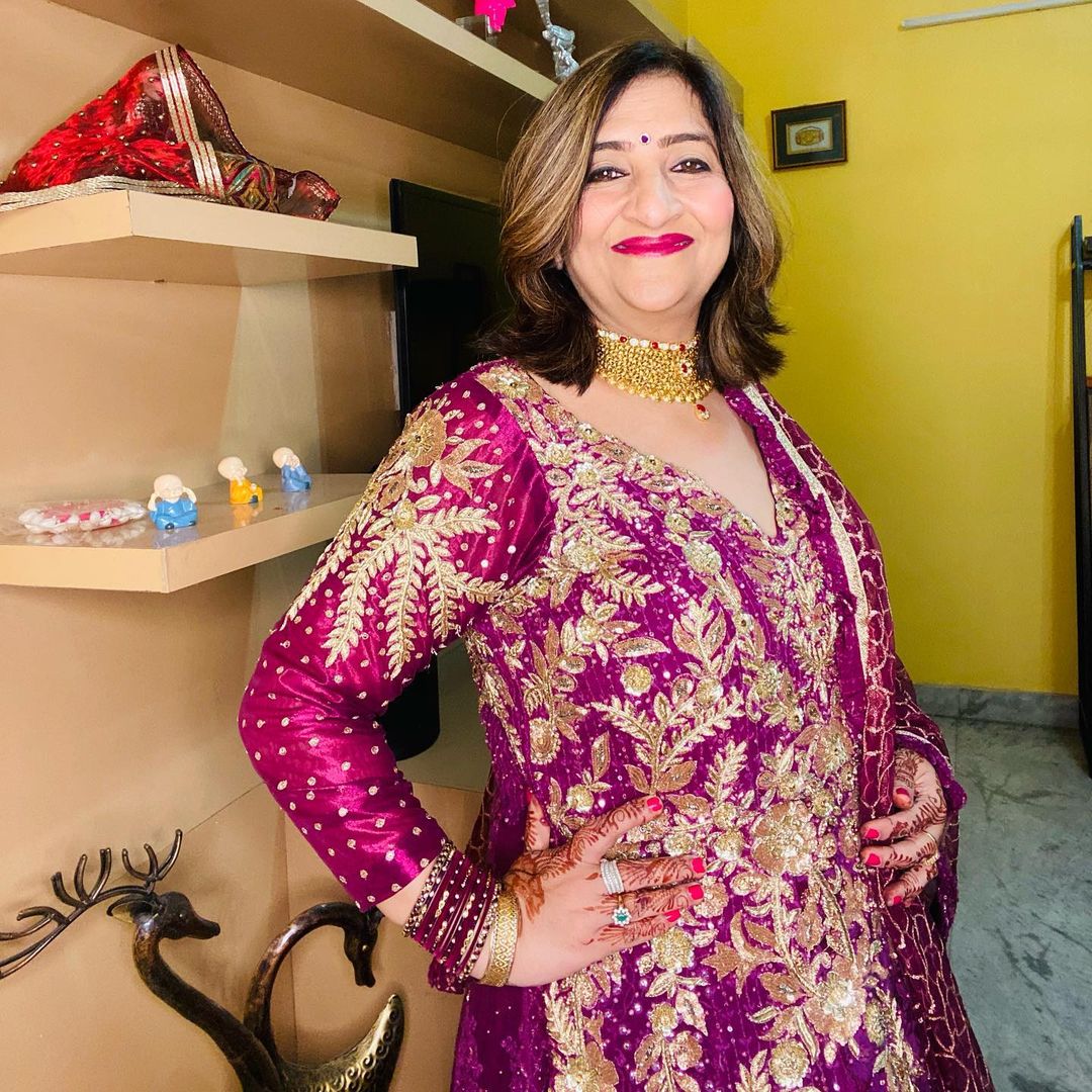 Wine Chikankari Anarkali
