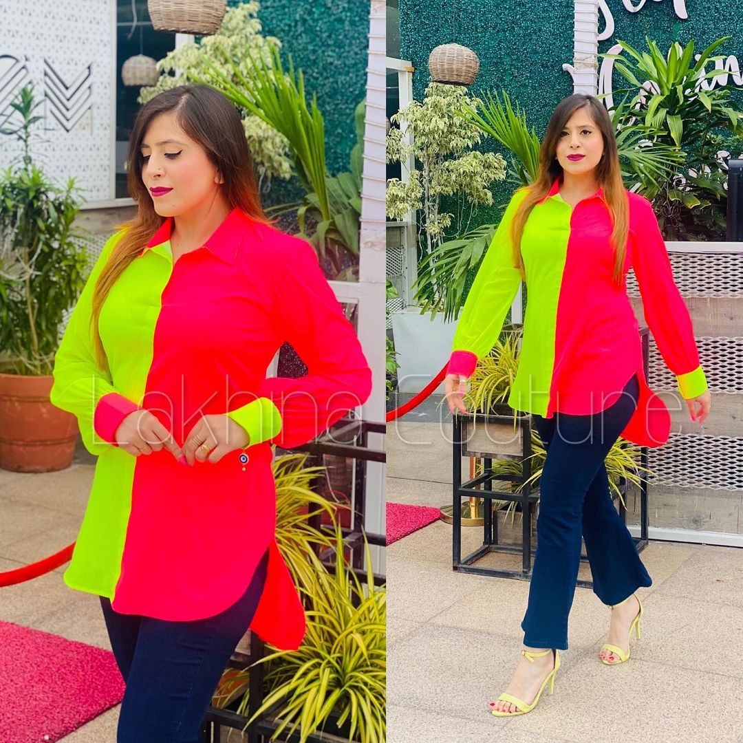 Neon Georgette Shirt