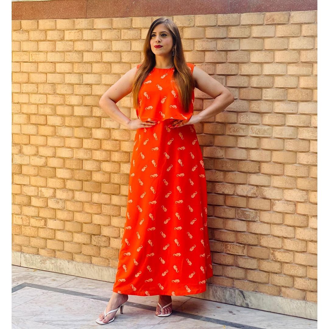 Orange Sea Horse Maxi