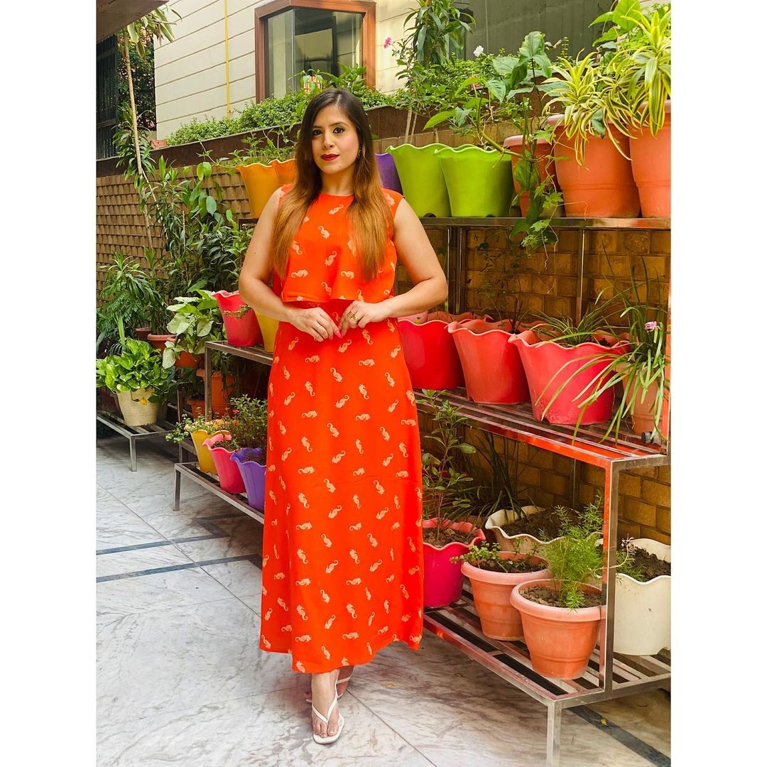 Orange Sea Horse Maxi