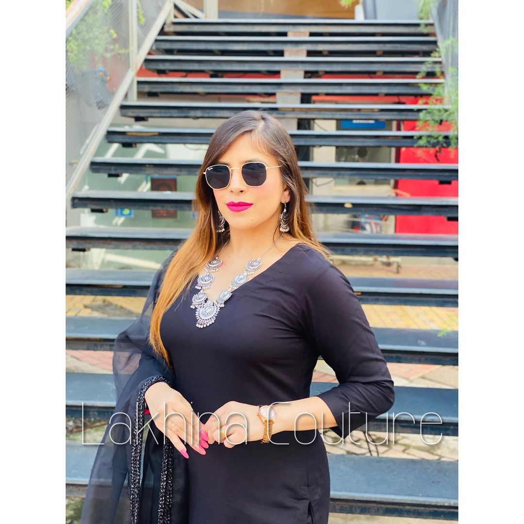 Black Rayon Cotton Suit