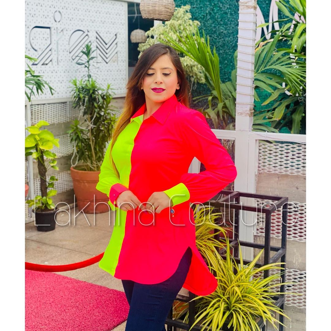Neon Georgette Shirt