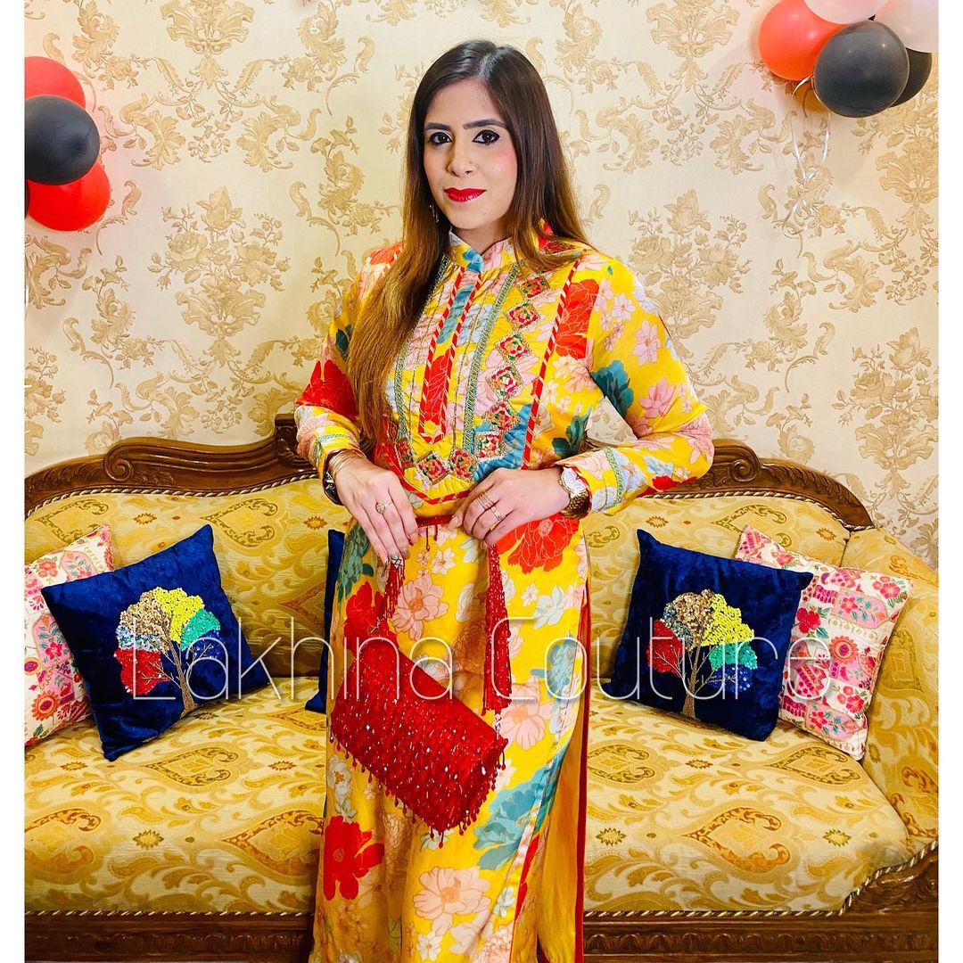 Yellow Floral Suit
