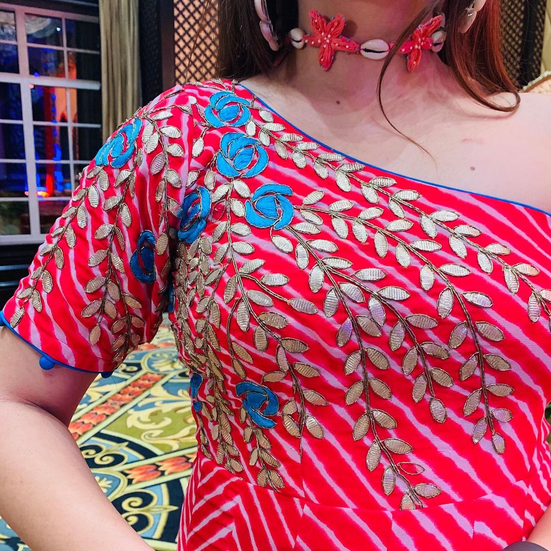 Leheriya Embroidered Maxi