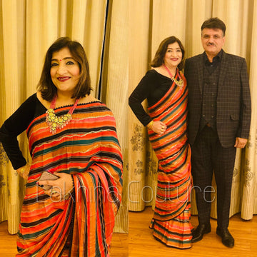 Black Stripes Saree