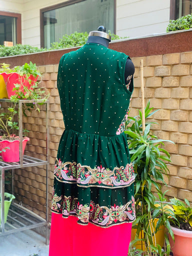 Bottle Green Embroidered Set