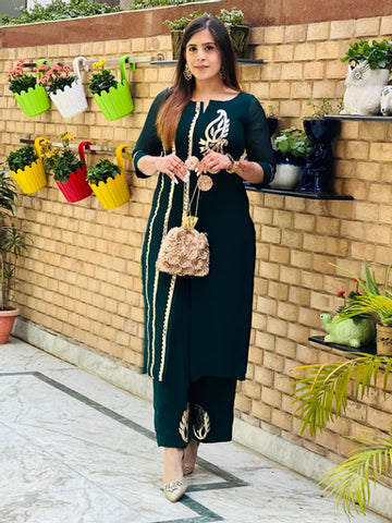 Emerald Georgette Suit