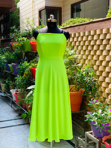 Neon Georgette Maxi
