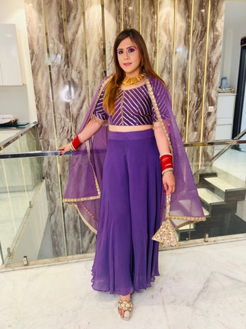 Mauve Stunning Sharara Set