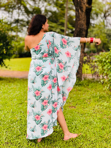 Sky Blue Floral Kaaftan