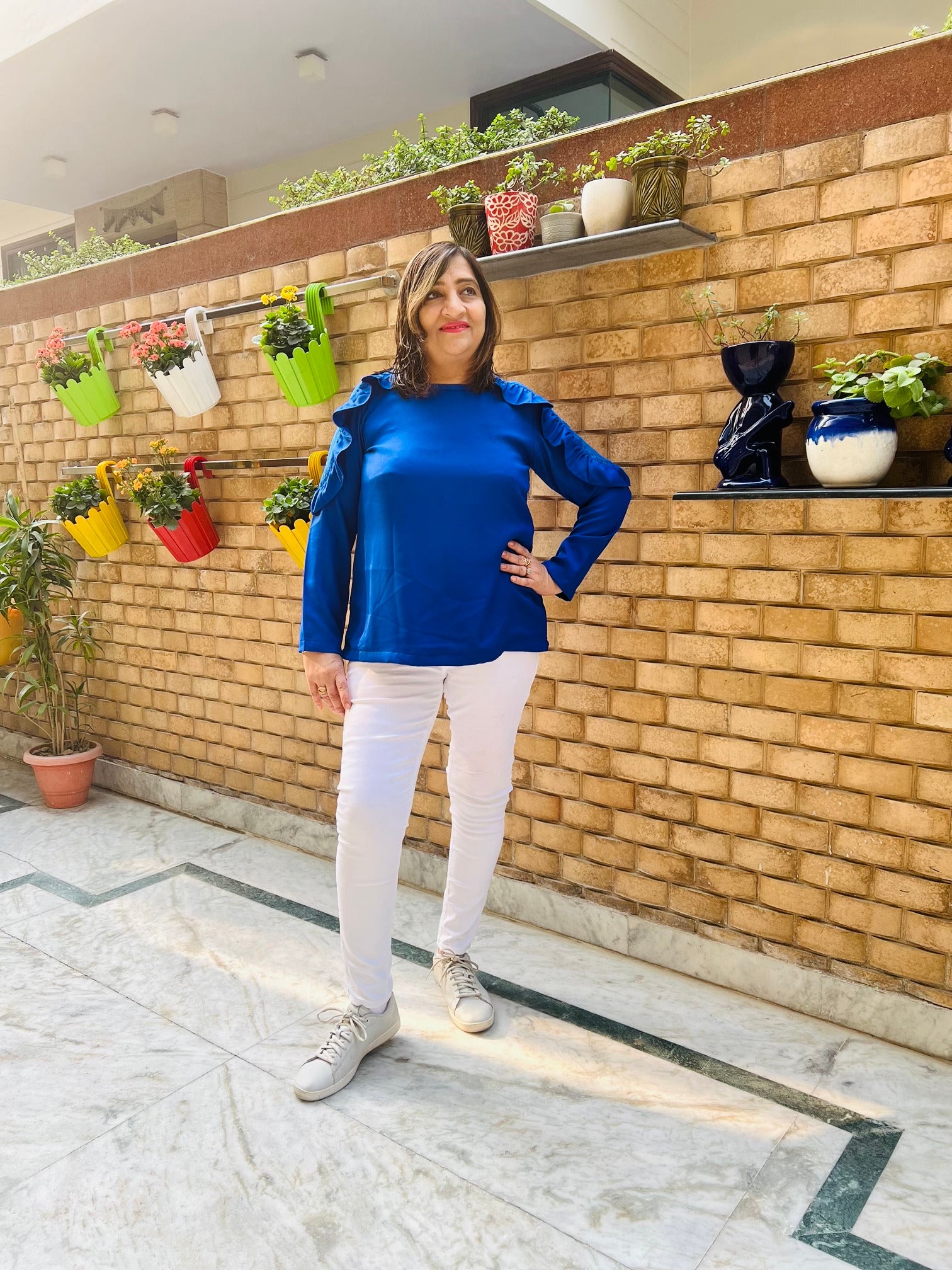 Royal Blue Warm Top
