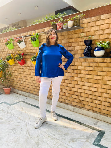 Royal Blue Warm Top