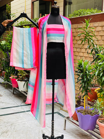 Pastel Stripes Twin Set