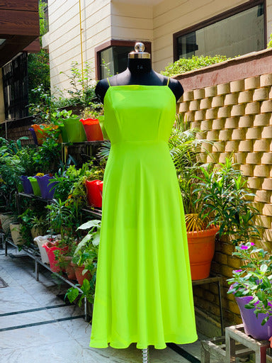 Neon Georgette Maxi