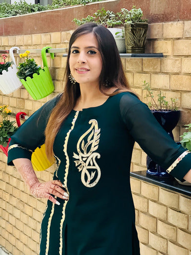 Emerald Georgette Suit
