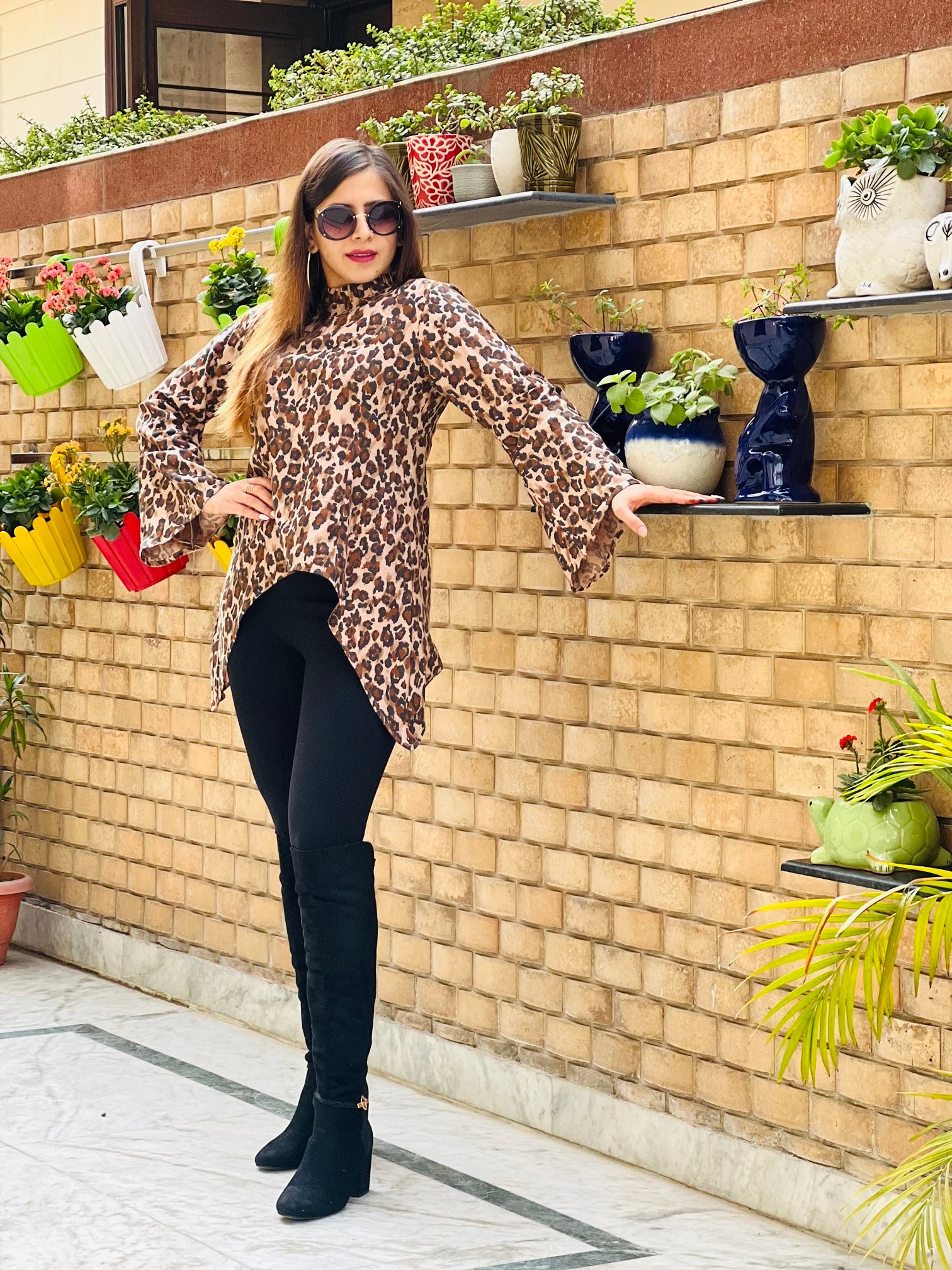 Cheetah Soft Twill Top