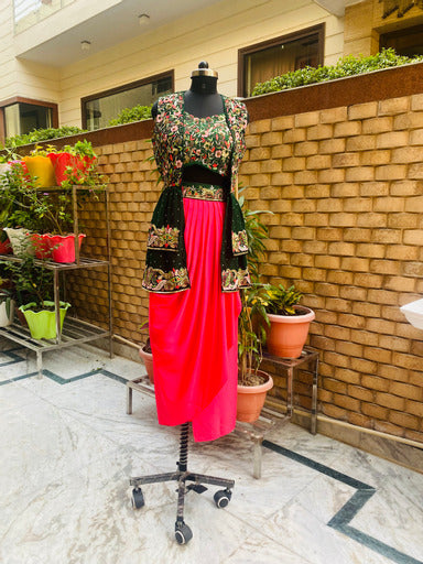 Bottle Green Embroidered Set