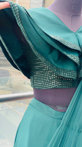 Bottle Green Ethnic Saree