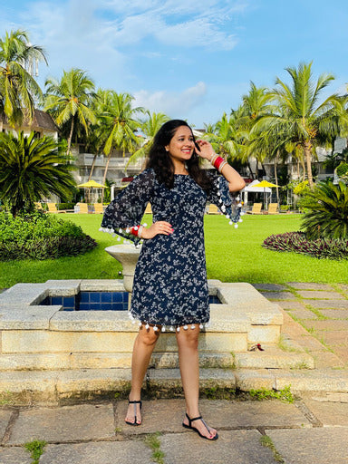 Navy Blue Resort-Wear Dress