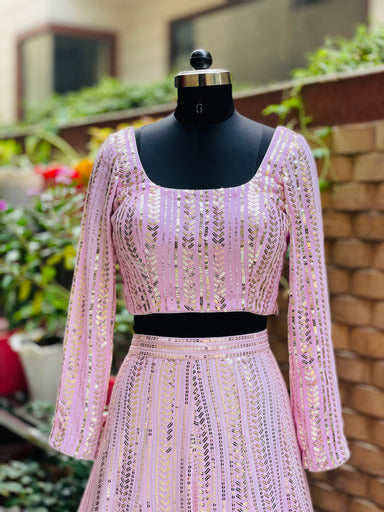 Onion Pink Gorgeous Lehenga
