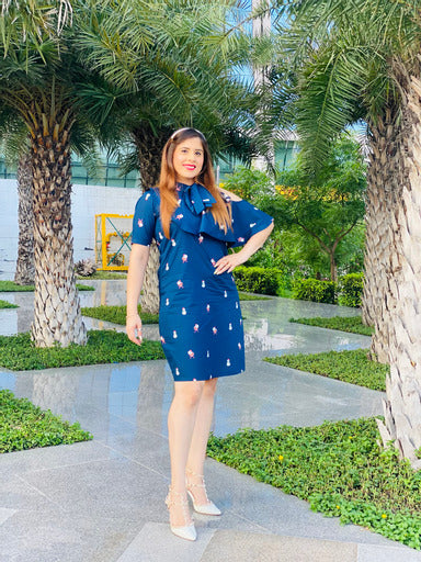 Navy Blue Santa Dress