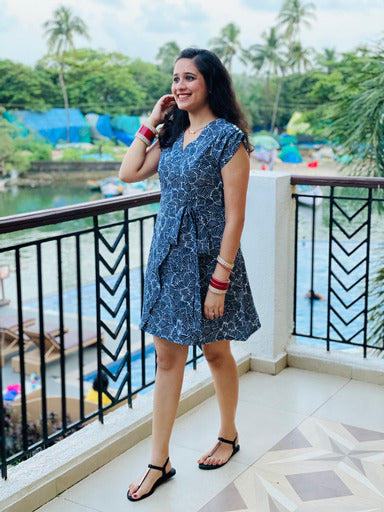 Blue Wrap Dress