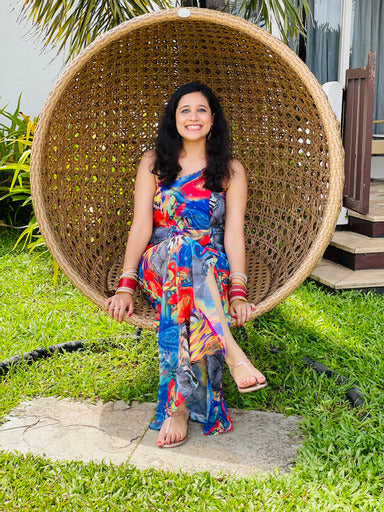 One Shoulder Multicoloured Drape