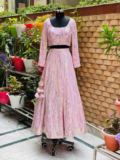 Onion Pink Gorgeous Lehenga