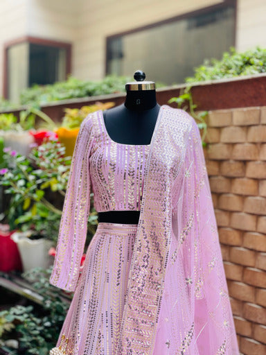 Onion Pink Gorgeous Lehenga