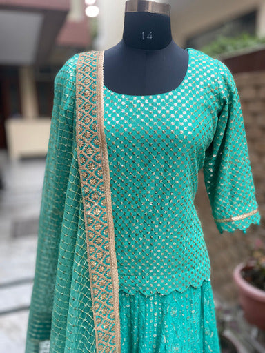 Teal Green Lehenga