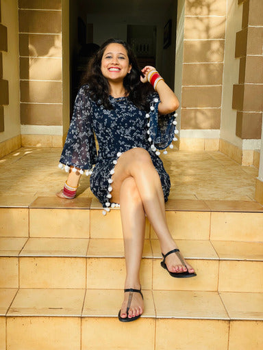 Navy Blue Resort-Wear Dress