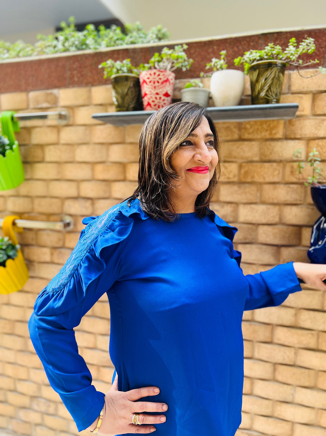 Royal Blue Warm Top