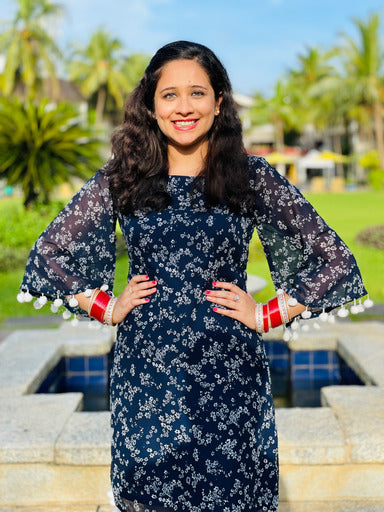 Navy Blue Resort-Wear Dress