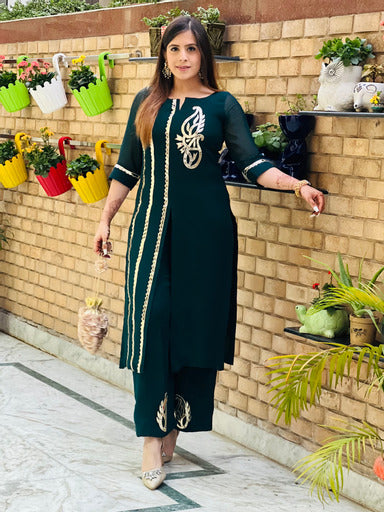 Emerald Georgette Suit