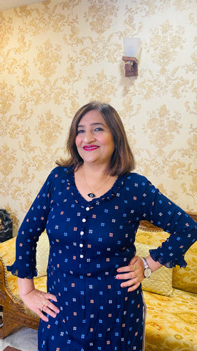 Navy Blue Rayon Kurti