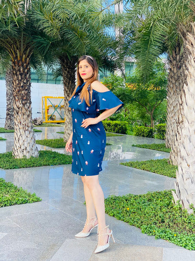 Navy Blue Santa Dress