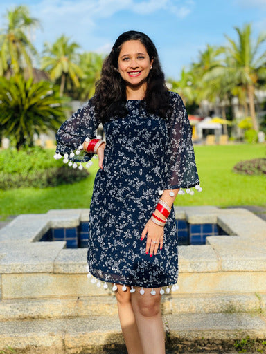 Navy Blue Resort-Wear Dress