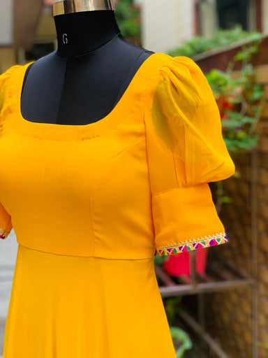 Yellow Georgette Maxi